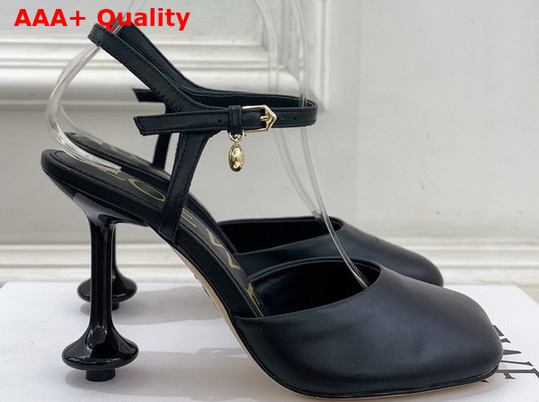 Loewe Toy Ankle Strap Pump in Black Lambskin Replica