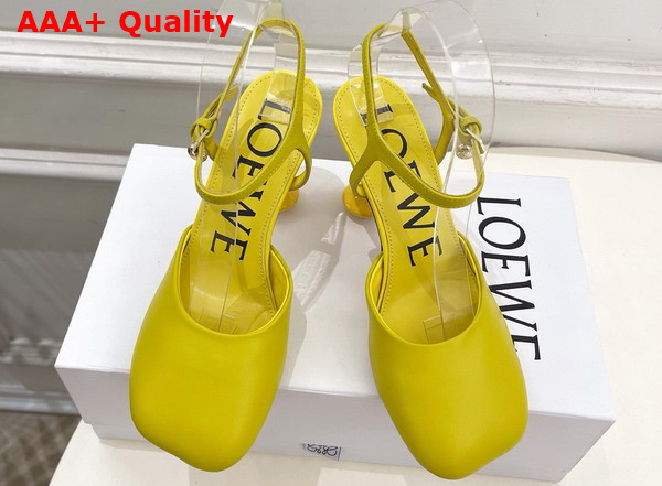 Loewe Toy Ankle Strap Pump in Dandelion Lambskin Replica