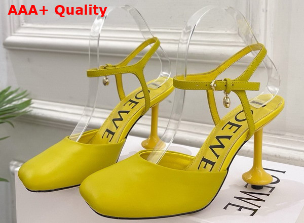 Loewe Toy Ankle Strap Pump in Dandelion Lambskin Replica