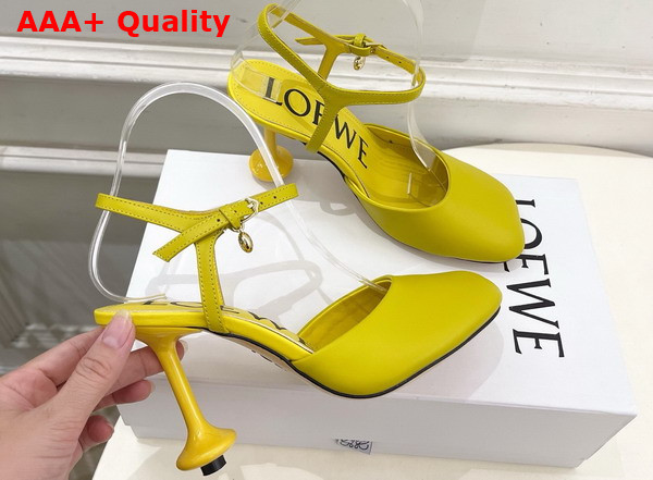 Loewe Toy Ankle Strap Pump in Dandelion Lambskin Replica
