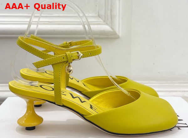 Loewe Toy Ankle Strap Pump in Dandelion Lambskin Replica