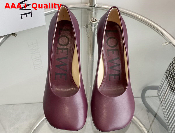 Loewe Toy Pump in Burgundy Goatskin Replica