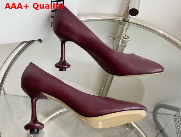Loewe Toy Pump in Burgundy Goatskin Replica