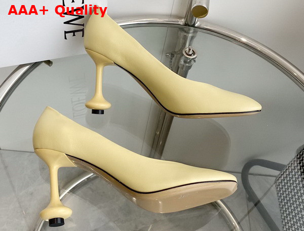 Loewe Toy Pump in Oat Milk Goatskin Replica