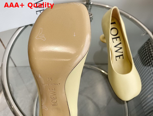 Loewe Toy Pump in Oat Milk Goatskin Replica