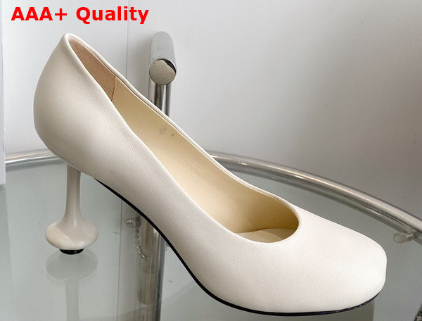 Loewe Toy Pump in White Goatskin Replica