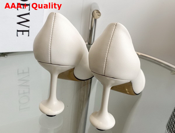 Loewe Toy Pump in White Goatskin Replica