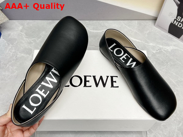 Loewe Toy Slipper in Black Goatskin Replica