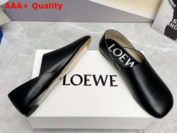 Loewe Toy Slipper in Black Goatskin Replica
