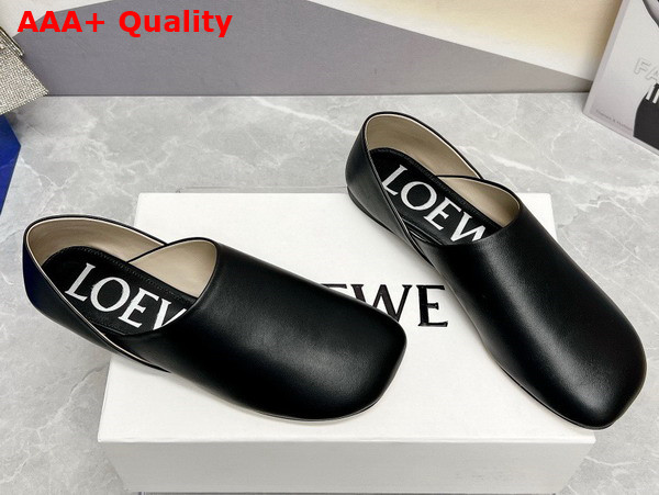 Loewe Toy Slipper in Black Goatskin Replica