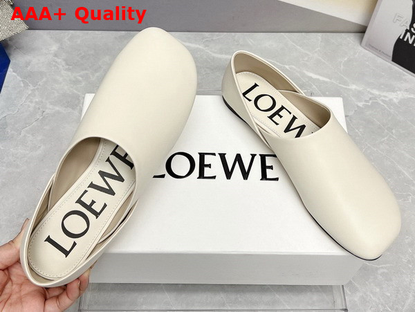 Loewe Toy Slipper in Oat Milk Goatskin Replica