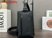Loewe Vertical T Pocket in Soft Grained Calfskin Black Replica