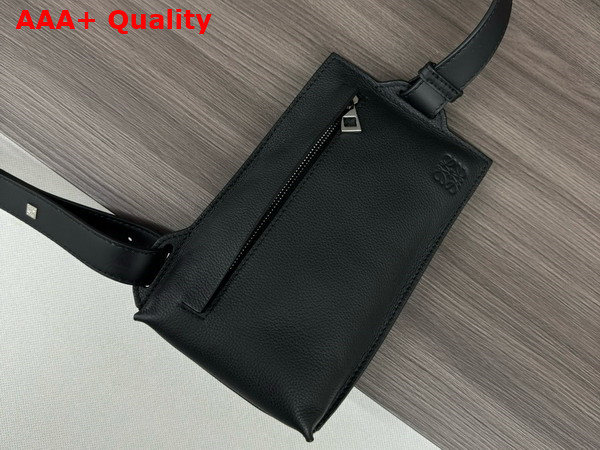 Loewe Vertical T Pocket in Soft Grained Calfskin Black Replica