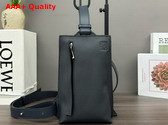 Loewe Vertical T Pocket in Soft Grained Calfskin Deep Navy Replica