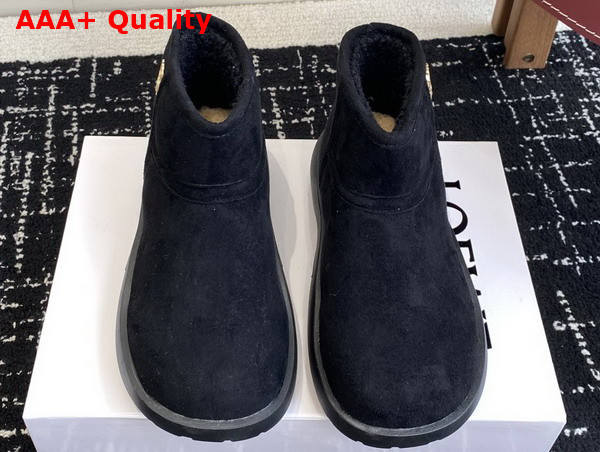 Loewe Women Snow Boot in Black Suede Calfskin Replica