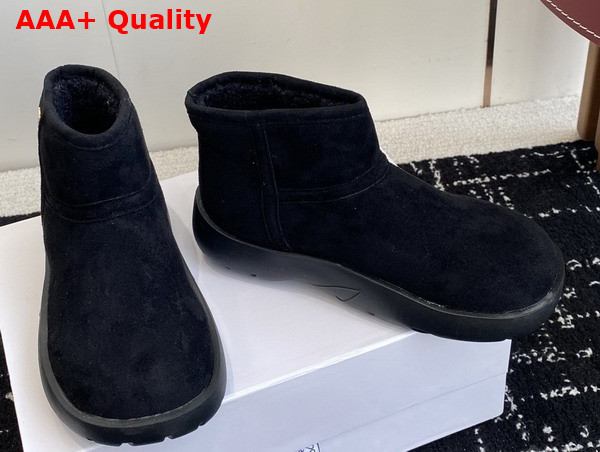 Loewe Women Snow Boot in Black Suede Calfskin Replica