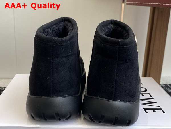 Loewe Women Snow Boot in Black Suede Calfskin Replica