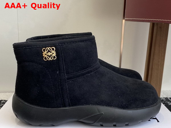 Loewe Women Snow Boot in Black Suede Calfskin Replica