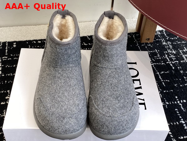 Loewe Women Snow Boot in Grey Wool Replica