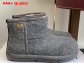 Loewe Women Snow Boot in Grey Wool Replica