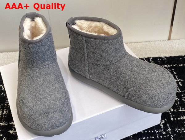 Loewe Women Snow Boot in Grey Wool Replica