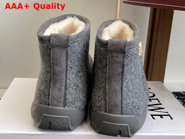 Loewe Women Snow Boot in Grey Wool Replica