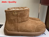 Loewe Women Snow Boot in Tobacco Suede Calfskin Replica