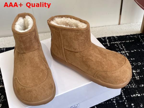 Loewe Women Snow Boot in Tobacco Suede Calfskin Replica