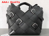 Loewe Woven Buckle Basket Bag in Black Replica