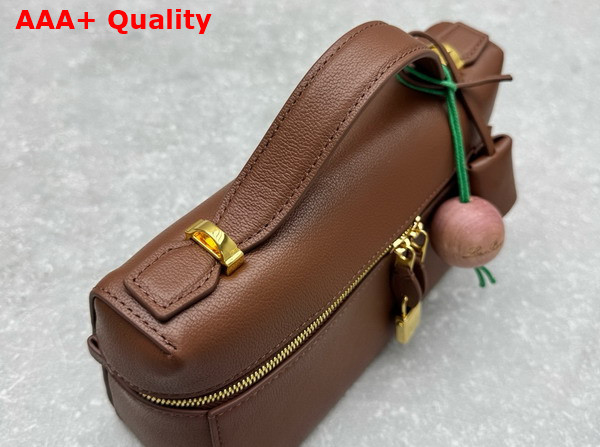 Loro Piana Extra Bag L27 Grainy Calfskin Mole Sun Gold Replica