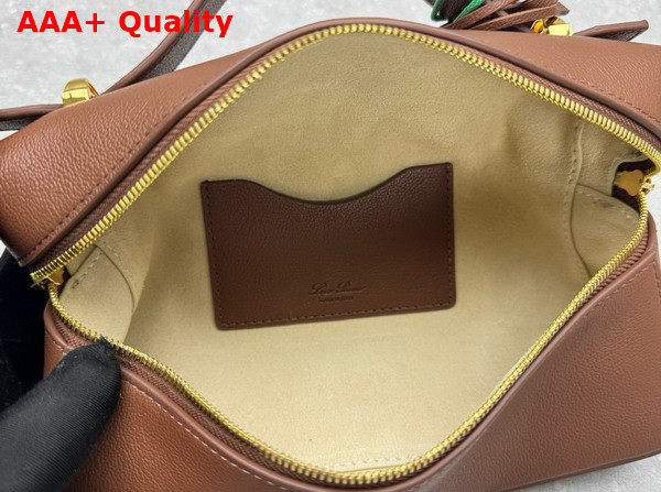 Loro Piana Extra Bag L27 Grainy Calfskin Mole Sun Gold Replica