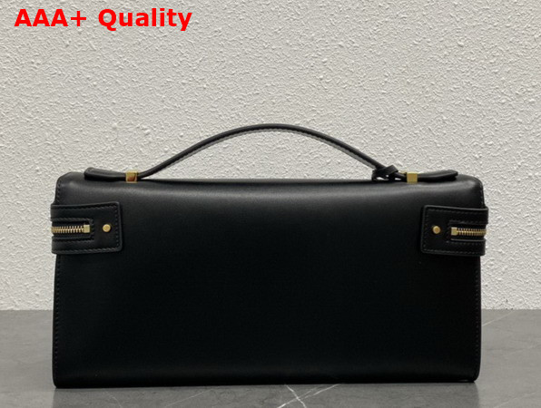 Loro Piana Extra Clutch L29 Black Sun Gold Calfskin Replica