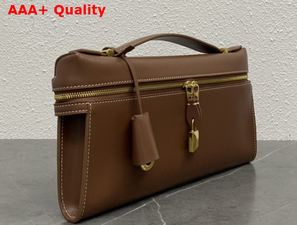 Loro Piana Extra Clutch L29 Burnt Tan Sun Gold Calfskin Replica