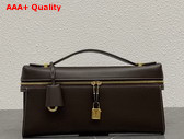 Loro Piana Extra Clutch L29 Dark Chocolate Sun Gold Calfskin Replica