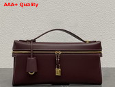 Loro Piana Extra Clutch L29 Oxblood Sun Gold Calfskin Replica