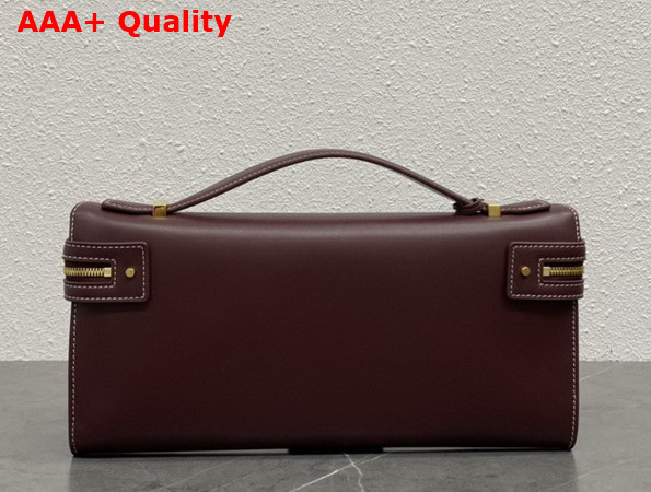 Loro Piana Extra Clutch L29 Oxblood Sun Gold Calfskin Replica