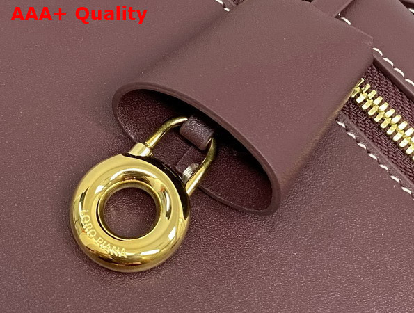 Loro Piana Extra Clutch L29 Oxblood Sun Gold Calfskin Replica