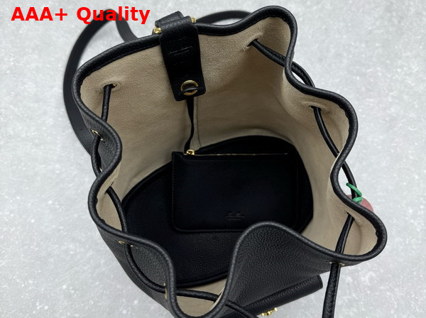 Loro Piana Extra Drawstring Backpack L27 in Black Calfskin Replica
