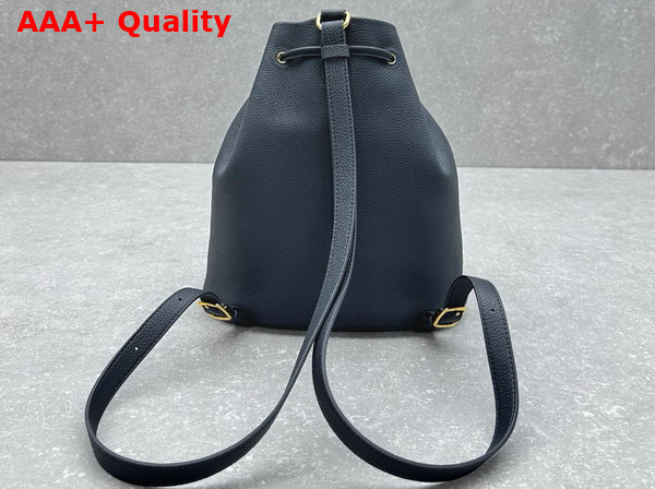 Loro Piana Extra Drawstring Backpack L27 in Blue Navy Calfskin Replica