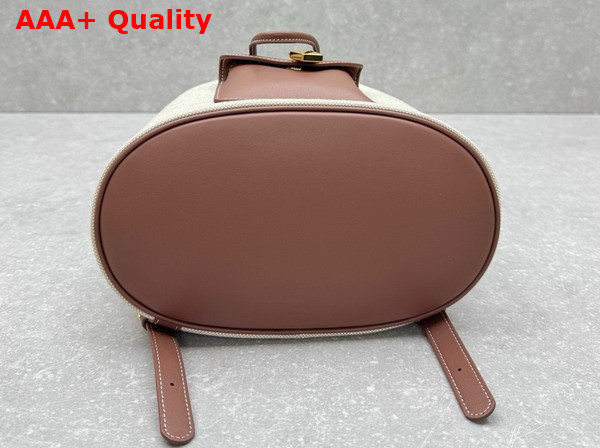 Loro Piana Extra Drawstring Backpack L27 in Cotton Linen Natural Caramel Sugar Sun Gold Replica