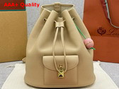 Loro Piana Extra Drawstring Backpack L27 in Light Mastic Calfskin Replica