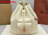 Loro Piana Extra Drawstring Backpack L27 in Whisper White Calfskin Replica