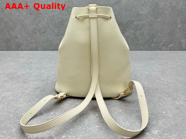 Loro Piana Extra Drawstring Backpack L27 in Whisper White Calfskin Replica