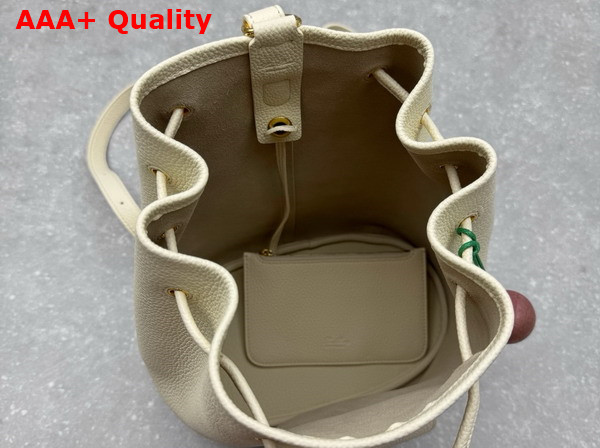 Loro Piana Extra Drawstring Backpack L27 in Whisper White Calfskin Replica