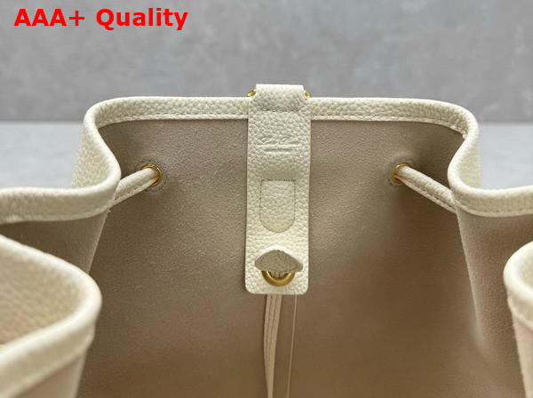 Loro Piana Extra Drawstring Backpack L27 in Whisper White Calfskin Replica