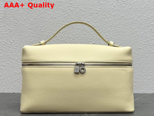 Loro Piana Extra Pocket Pouch L27 in Cream Calfskin Replica