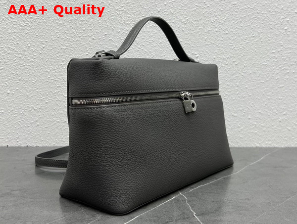 Loro Piana Extra Pocket Pouch L27 in Dark Grey Calfskin Replica