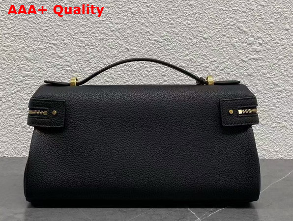 Loro Piana Extra Softy Bag L29 Black Sun Gold Calfskin Replica