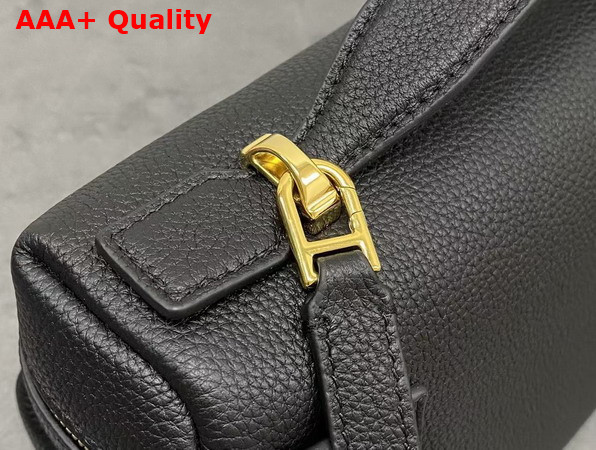 Loro Piana Extra Softy Bag L29 Black Sun Gold Calfskin Replica