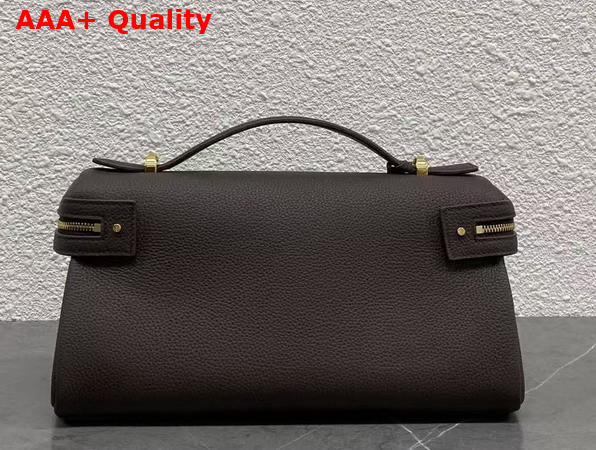Loro Piana Extra Softy Bag L29 Dark Chocolate Licorice Sun Gold Calfskin Replica